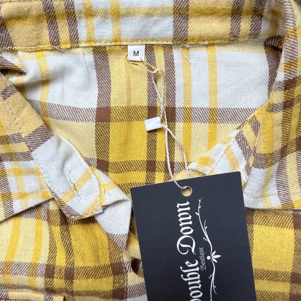 NEW Women's Oversized Cabin Flannel Loose Plaid Shacket - Picture 8 of 9